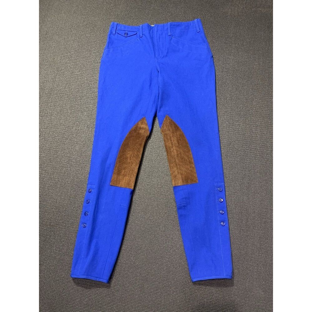 New Ralph Lauren Equestrian Horse Riding Slim Leg Pants in Cobalt Blue Size 6